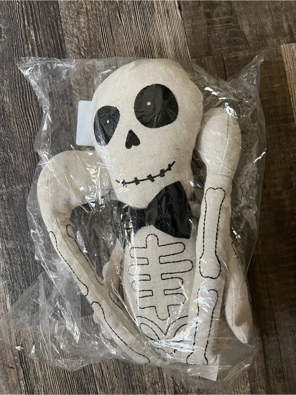 Candy Corn Lane! Oversized Plush Sitting Skelton! Hallloween decor!  Brand New!